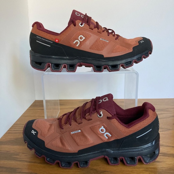 On Cloudventure Waterproof Trail Running Shoes Womens Size 8.5 Rust Orange Color - Picture 3 of 14